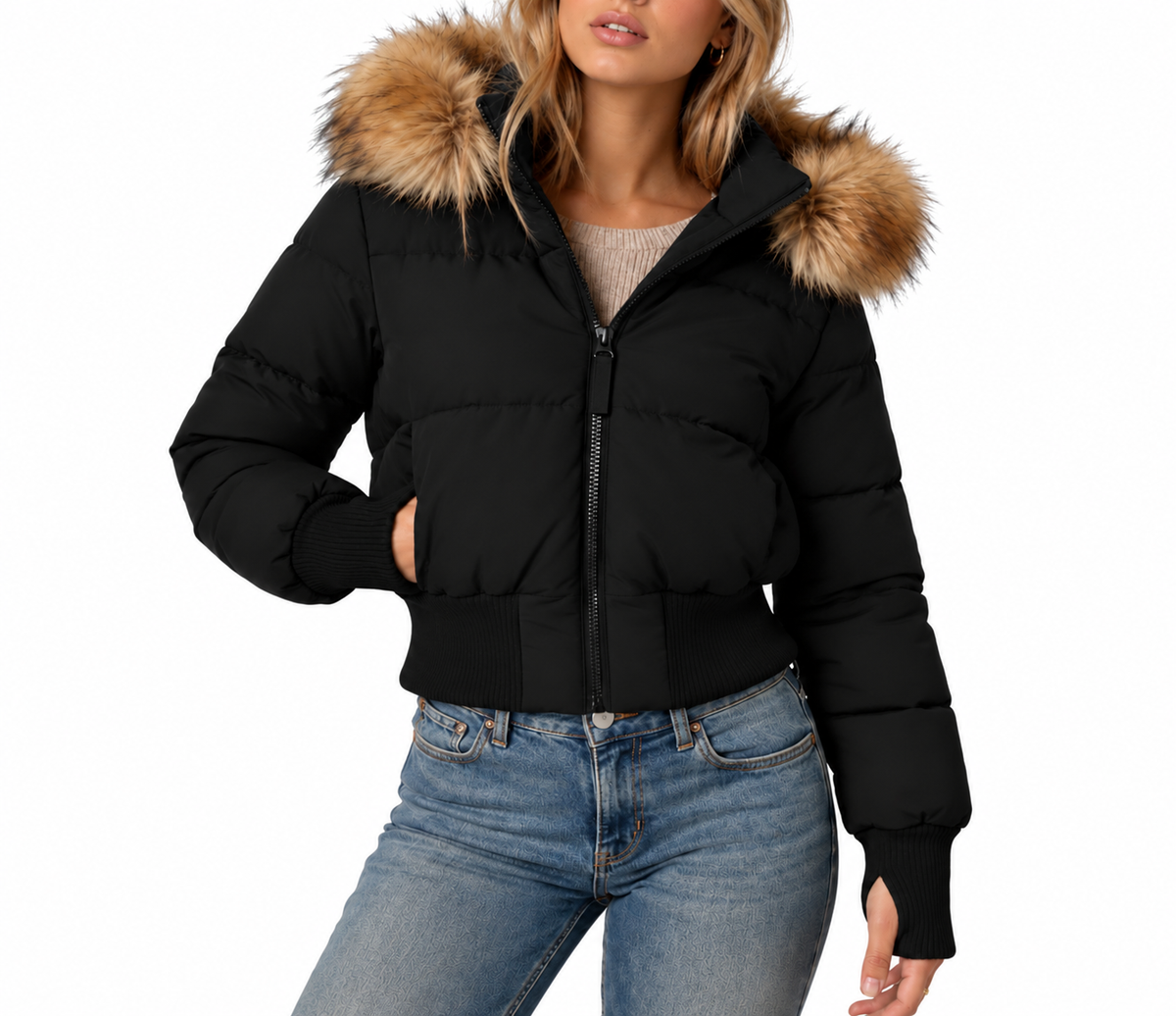 Foreign District® — Après Ski Cropped Fur Puffer