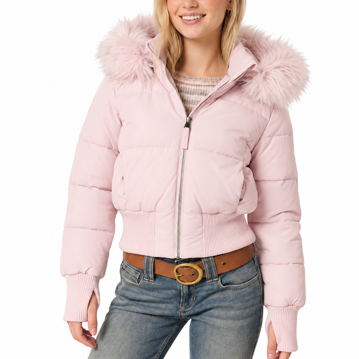 Foreign District® — Après Ski Cropped Fur Puffer