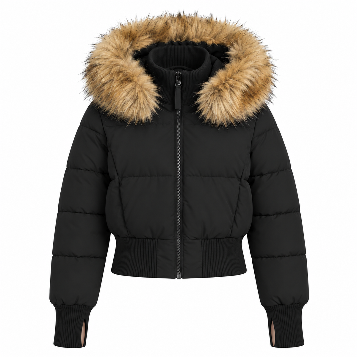 Foreign District® — Après Ski Cropped Fur Puffer
