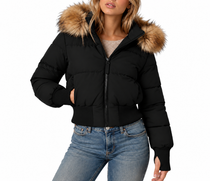 Foreign District® — Après Ski Cropped Fur Puffer